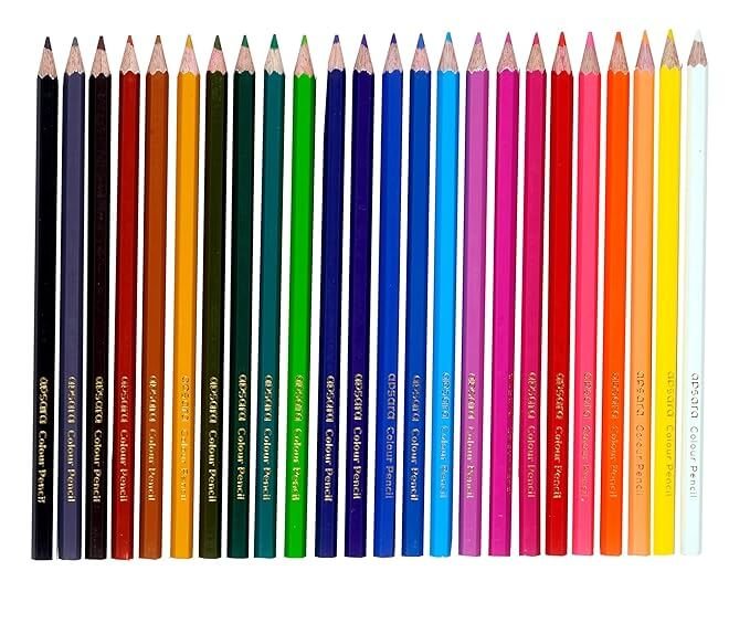 Apsara Colour Pencils | Brilliant Colours | Hex Shape | Easy Grip | Superior Lead Quality | School & College use (24 Full Size), Multicolor - Image 4