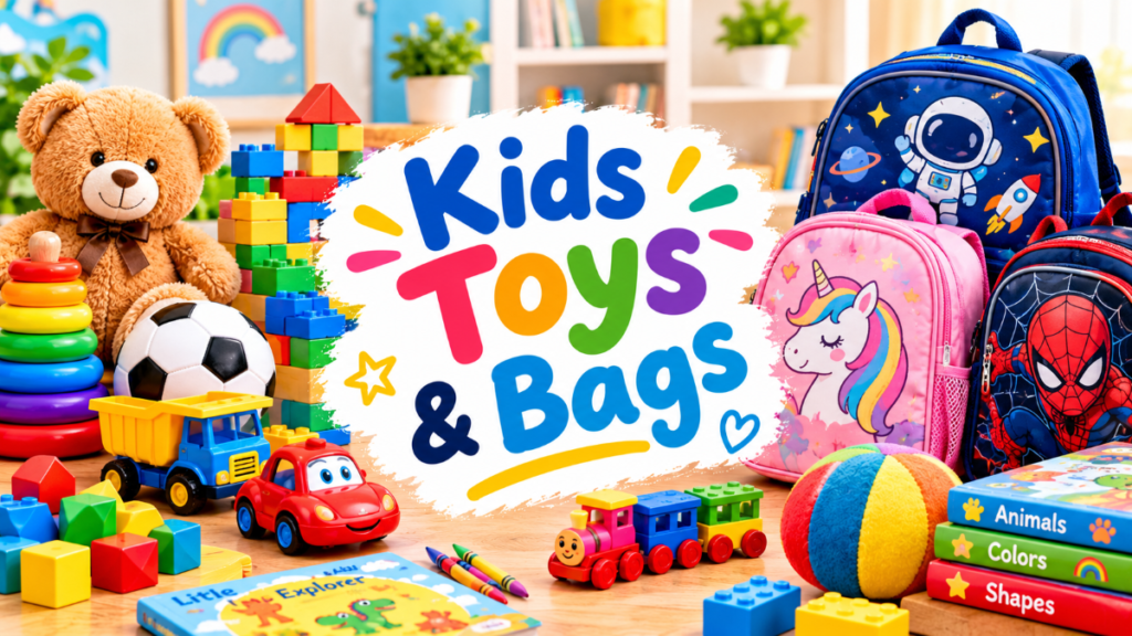 kids toys and bag